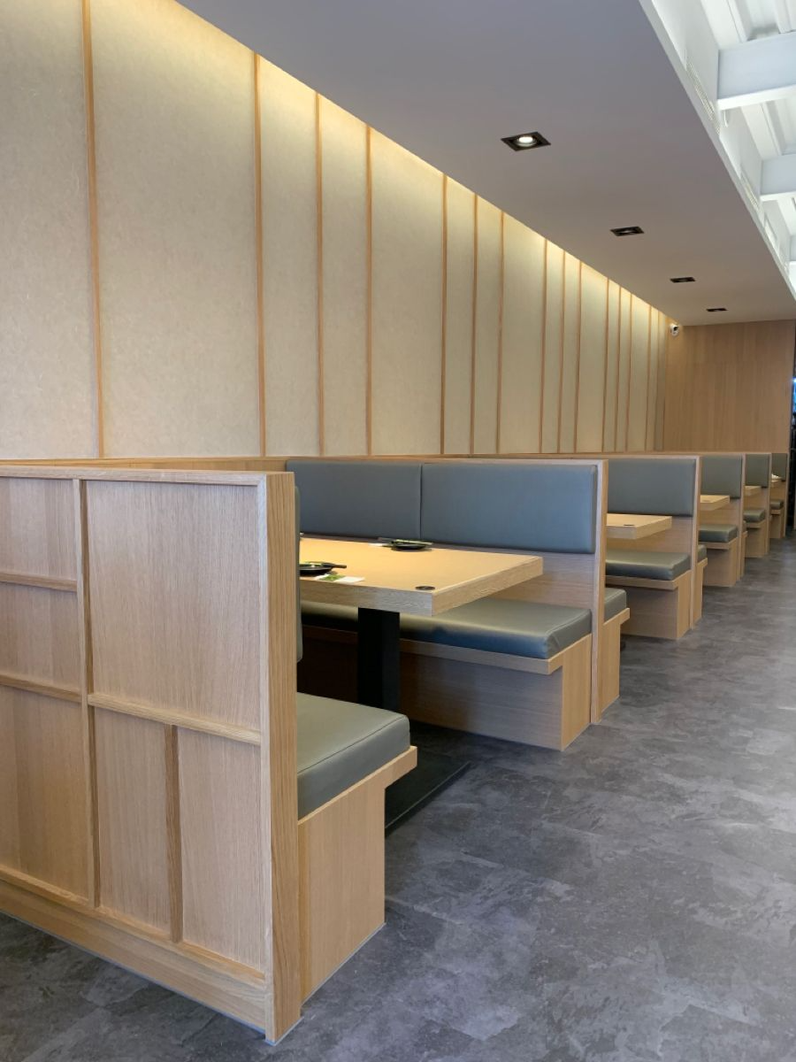 Supporting facilities booth seating Supporting facilities booth seating